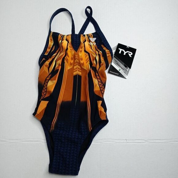 TYR Bravos Youth Diamondfit One Piece Swimsuit - Picture 2 of 12